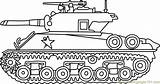 Tank Coloring Army Sherman M4 Pages Tanks Color Military Coloringpages101 sketch template