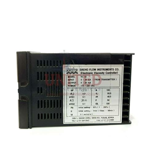 daeho flow instruments vc  electronic viscosity controller united marine services