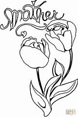 Coloring Pages Mom Tulips Mothers Mother Holiday Tulip Color Colouring Happy Printable Supercoloring Flowers Related Posts sketch template