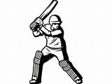 Cricket Drawing Batsman Bat Ball Player Coloring Pages Colouring Sport Printable Field Clipart Game Sports Svg Match Vector Readying Hit sketch template