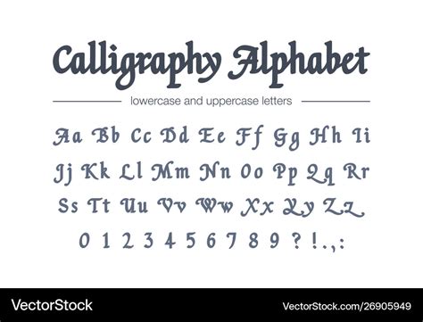bold calligraphy alphabet