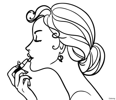 makeup girl coloring pages coloring home