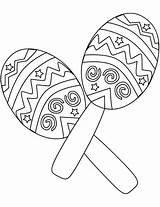 Coloring Maracas Mexican Fiesta Pages Hat Sombrero Kids Party Color Sheets Coloriage Para Colorear Printable Getcolorings Mexico Crafts Flag Books sketch template