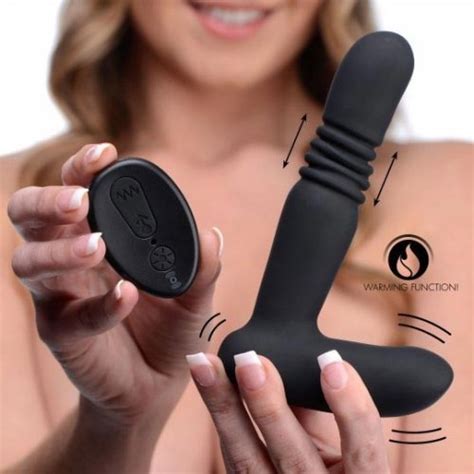 Under Control Thrusting And Heating Anal Plug With Remote Control