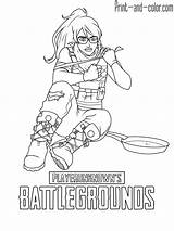 Coloring Battlegrounds Pages Playerunknown Pubg Color Print sketch template