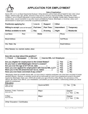 bill  sale form washington application  employment page  pdffiller