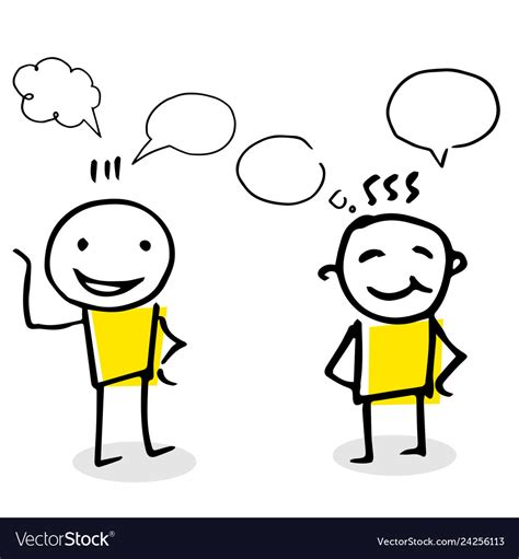 two men characters talking to each other vector image