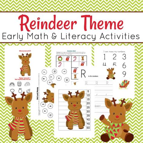 reindeer preschool printable pack