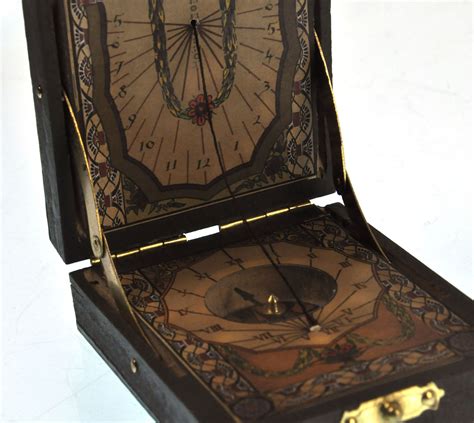 pocket sundial compass antique scientific instrument pink cat shop