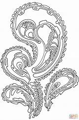 Paisley Coloring Pages Designs Printable Peacock Template sketch template