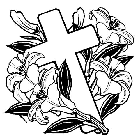 coloring page easter cross clipart  clipart