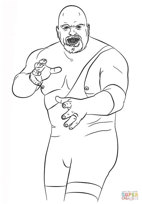 wwe  big show coloring page  printable coloring pages
