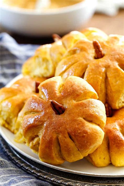 soft and fluffy pumpkin dinner rolls aka adorably delicious