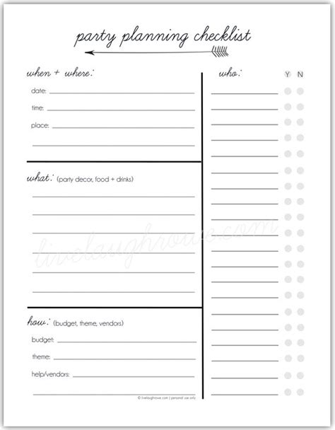 party planning tips  printable checklist planificacion de eventos