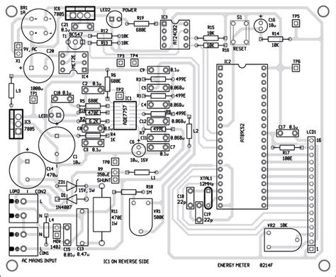 digital energy meter circuit diagram