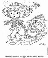 Coloring Strawberry Shortcake Pages Vintage Popular sketch template
