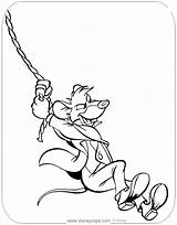 Basil Coloring Mouse Detective Great Pages Disneyclips Swinging Rope sketch template