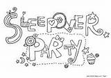 Coloring Pages Party Sleepover Sheets Slumber Kids Pajama Google Ca Drawing Spa Activities sketch template