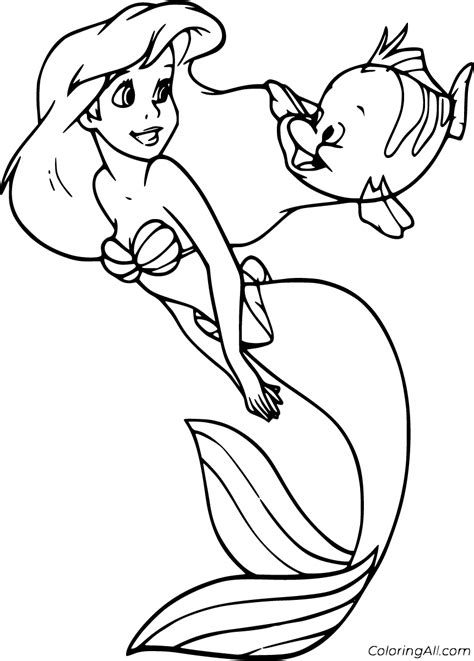 mermaid coloring pages coloringall