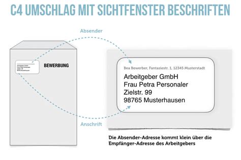 absender empfaenger beschriftung din  umschlag  adressieren sie