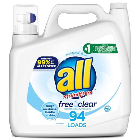 liquid laundry detergent  clear  sensitive skin  ounce  loads walmartcom