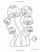Mushrooms sketch template