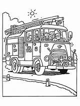 Kleurplaten Kleurplaat Brandweer Brandweerwagen Brandweerauto Bron Bestelcode Titel sketch template