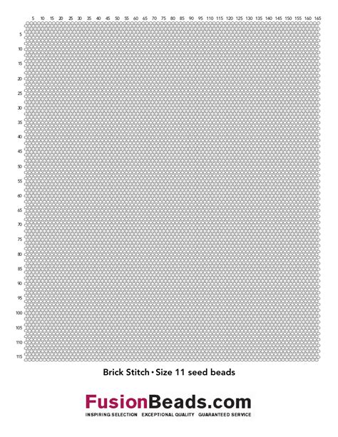 black brick stitch graph paper template size  seed beads