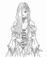 Coloring Pages Goth Gothic Anime Fantasy Color Adult Elves Fairy Colouring Printable Girl Deviantart Lineart раскраска Sheets Elf Nymph Elfi sketch template