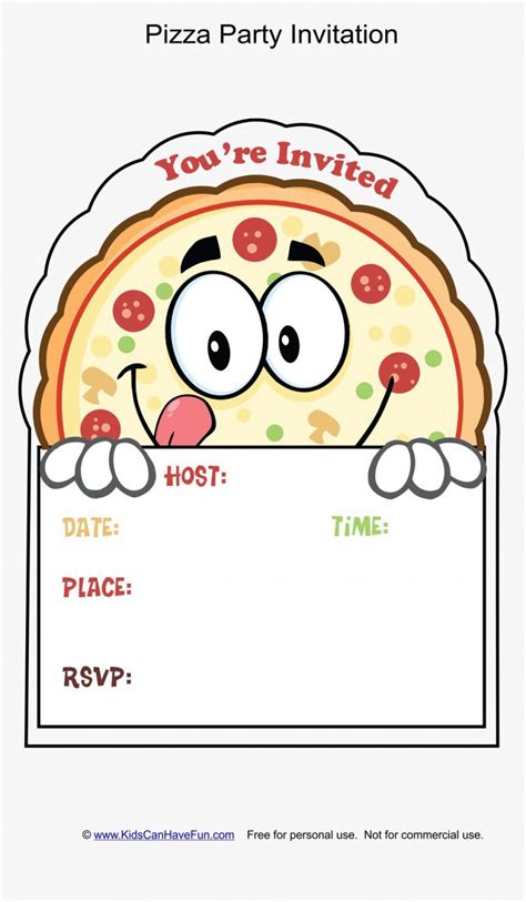 pizza party invitation template  addictionary