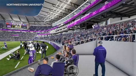 northwestern  stadium university releases renderings  proposed ryan field renovation