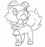 Rockruff Pokémon sketch template