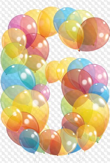 psd  png balloon numbers   transparent background