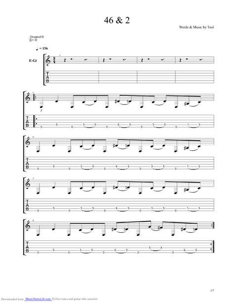 46 and 2 guitar pro tab by tool