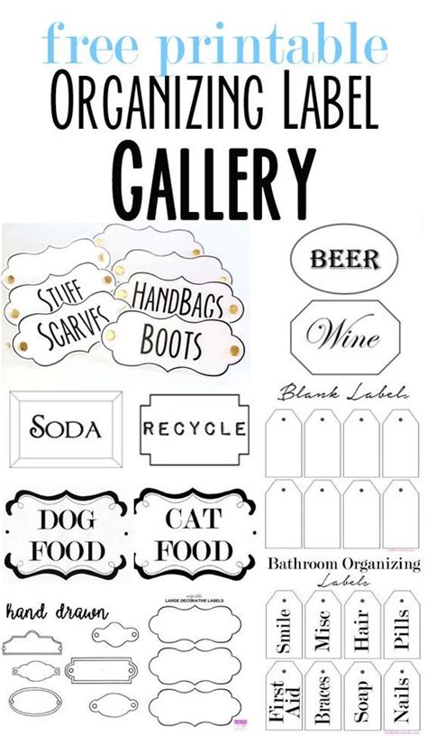 page full   printable organizing labels     home