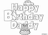 Birthday Coloring Happy Pages Dad Sheets Daddy Bestofcoloring sketch template