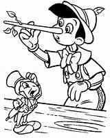 Pinocchio Coloring Pages Printable Cricket Disney Nose Color Jiminy Long Cartoons Book His Kids Getdrawings Colour Print Lie Christmas Because sketch template
