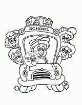 School Coloring Kids Pages Bus Color Getcolorings Back Wuppsy Choose Board sketch template