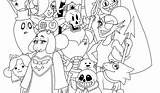 Asriel Undertale sketch template