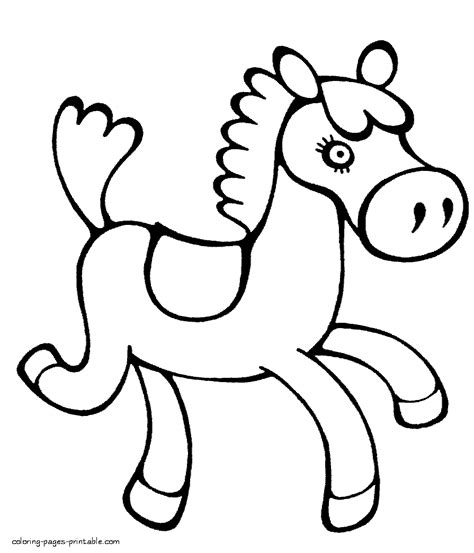 animals coloring pages  preschool horse coloring pages printablecom