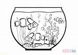 Coloring Fish Bowl Pages Tank Kids Cat Fishbowl Getdrawings Empty Adults Whith Fishes Getcolorings Drawing Print Popular sketch template