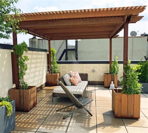 Harlem Rooftop Garden And Pergola Amber Freda Landscape Design