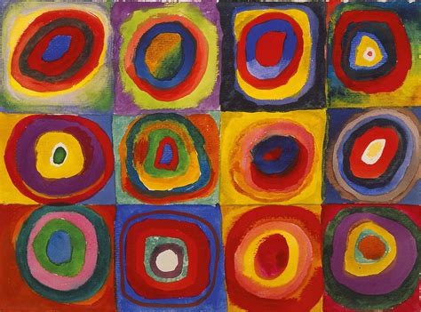 wassily kandinsky color study squares  concentric circles