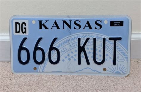 nasty evil 666 kut kansas ks license plate vulgar dutch slang offensive