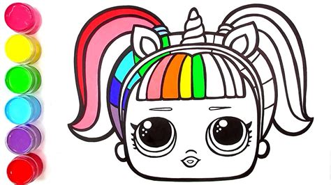 draw  glitter lol doll unicorn youtube