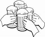 Clipart Beer Cheers Coloring Pages Cliparts Library Getcolorings Holiday sketch template