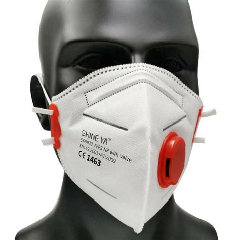 valved dust maskrespirator folded flat single mask ffp raynor hygiene
