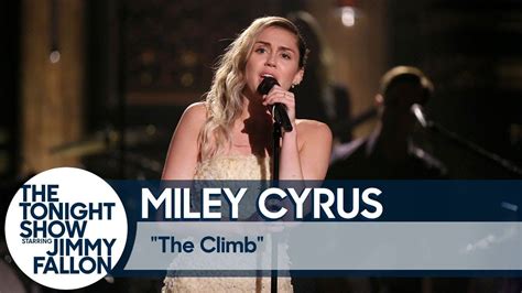 Miley Cyrus Closes The Tonight Show With The Climb