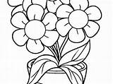 Flower Coloring Pages Kids Print Easy Tulamama sketch template