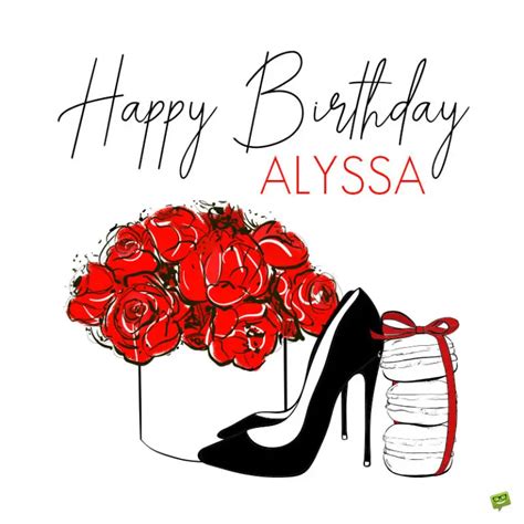 happy birthday alyssa wishes images  memes
